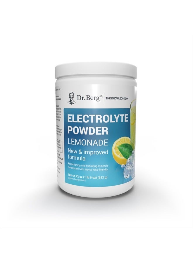 Zero Sugar Hydration Keto Electrolyte Powder - Enhanced With 1,000mg Potassium And Real Pink Himalayan Salt - Lemonade Flavor Hydration Drink Mix Supplement - 100 Servings