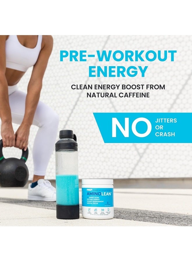 RSP Nutrition AminoLean Pre Workout Powder, Amino Energy & Weight Management with BCAA Amino Acids & Natural Caffeine, Preworkout Boost for Men & Women, 30 Serv