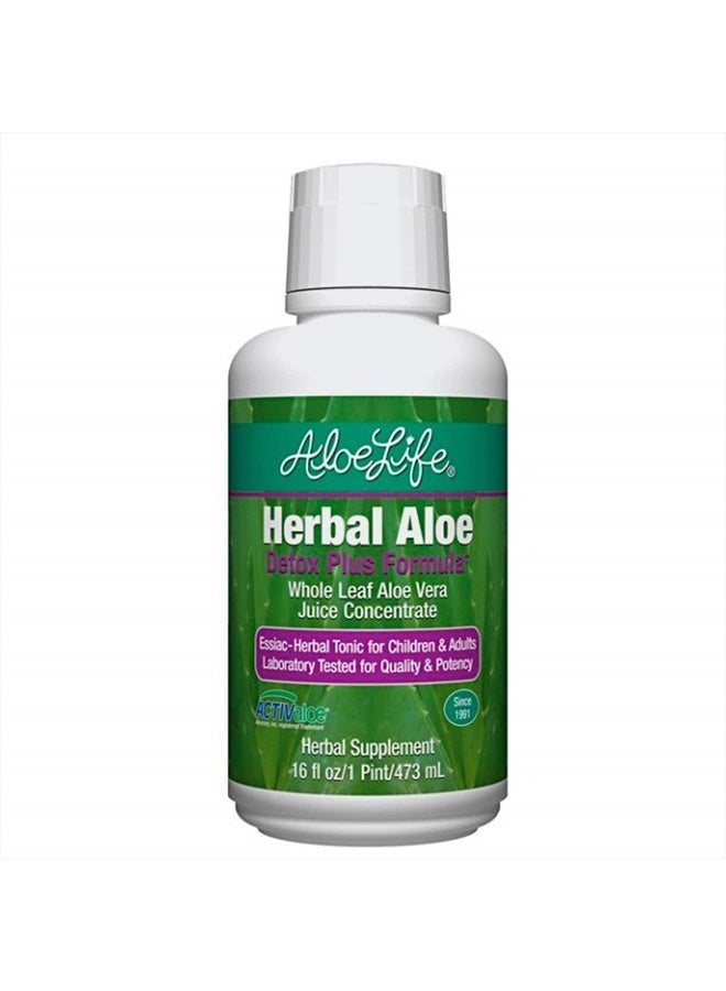 – Detox Plus Formula, Aloe-Based Detox Supplement, Aloe Vera Juice Cleanse, Promotes Healthier Digestion, Concentrated Herbal Tonic, Gut Health Detox for General Wellness (Lemon Lime, 16oz.)