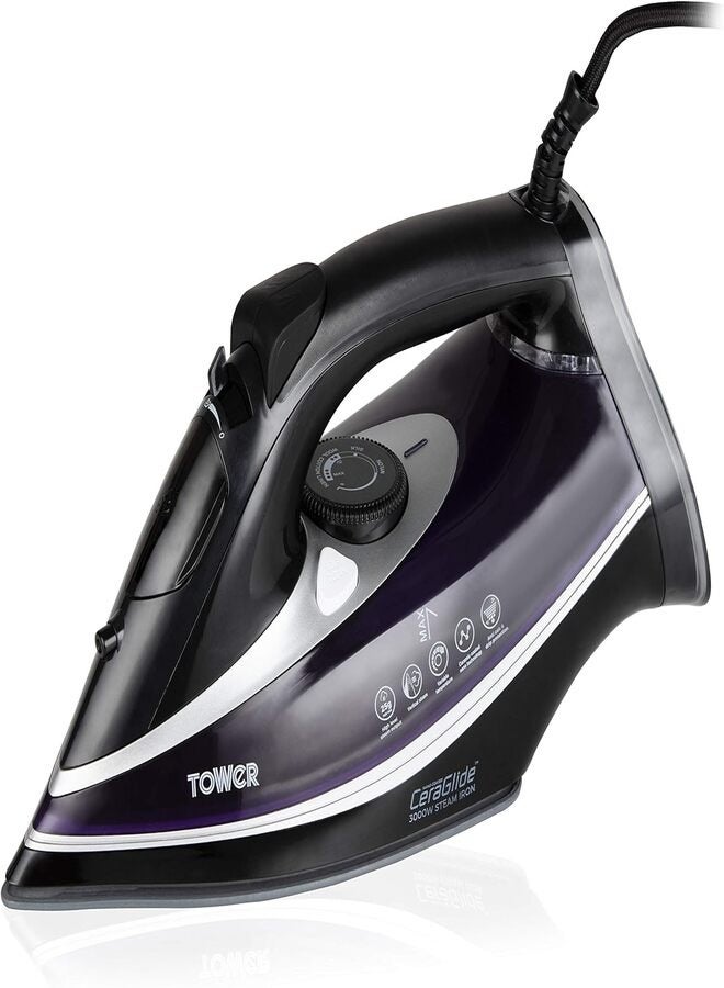 Steam Iron CeraGlide Ultra-Speed with Variable Steam Function, and Self-Cleaning.