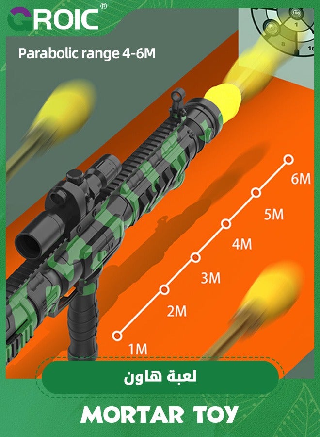 Military Toy Rocket Gun Set, Missile Gun Toys with 3 Safe Soft Bullet, Shooting gun Missile Mortar Air Gun Toy, Artillery Launcher Military  Toy Rocket Launcher Set, Kids Educational Rocket gun