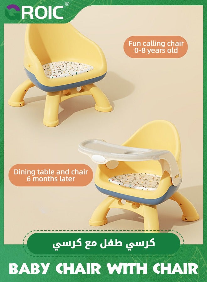 Infant Learn-to-Dine Feeding Seat,Feeding Chair and Booster Seat with Tray,Infant Booster,Baby Feeding Eating Chair