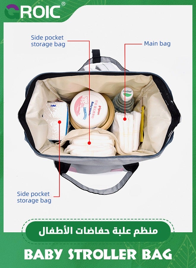 Diaper Bag Backpack, Multifunction Travel Back Pack Maternity Baby Changing Bags, Baby Bags with Insulated Pockets,Diaper Bags For Baby,Large Capacity, Waterproof and Stylish