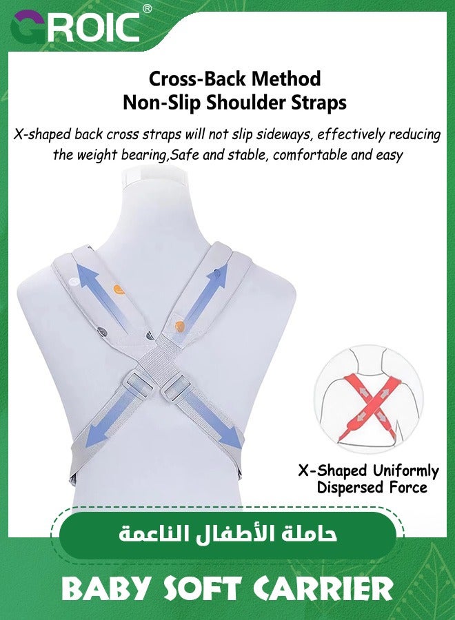 Baby Carrier,Baby Sling Carrier, Baby Soft Carrier for Newborn, 4-in-1 Carrier Toddler Carrier Baby Wraps Carrier for Newborns,Nursing Sling Wrap Carries