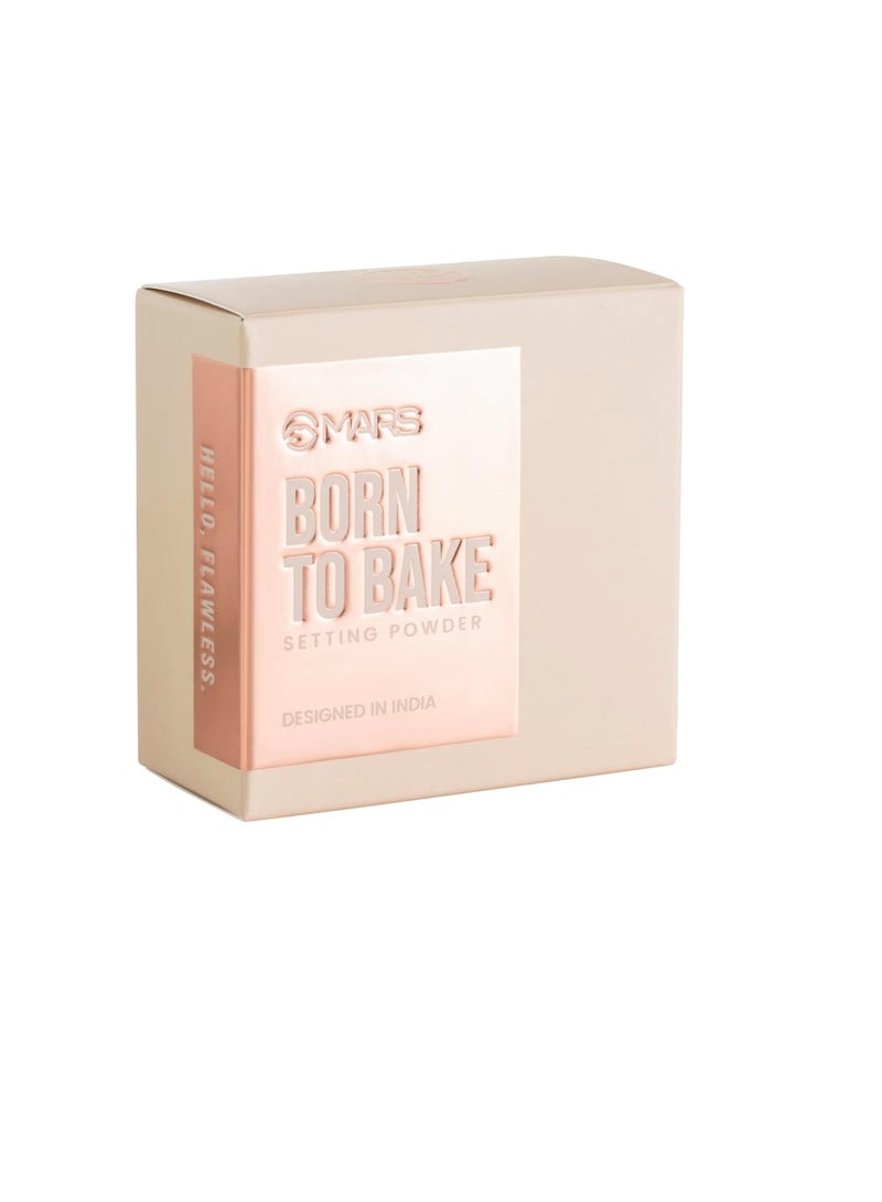 MARS Born To Bake Compact Powder For All Skin Types Long Lasting Setting Powder For Matte Finish   Lightweight Oil and Sweat Control  Banana Pudding  10G  Cream
