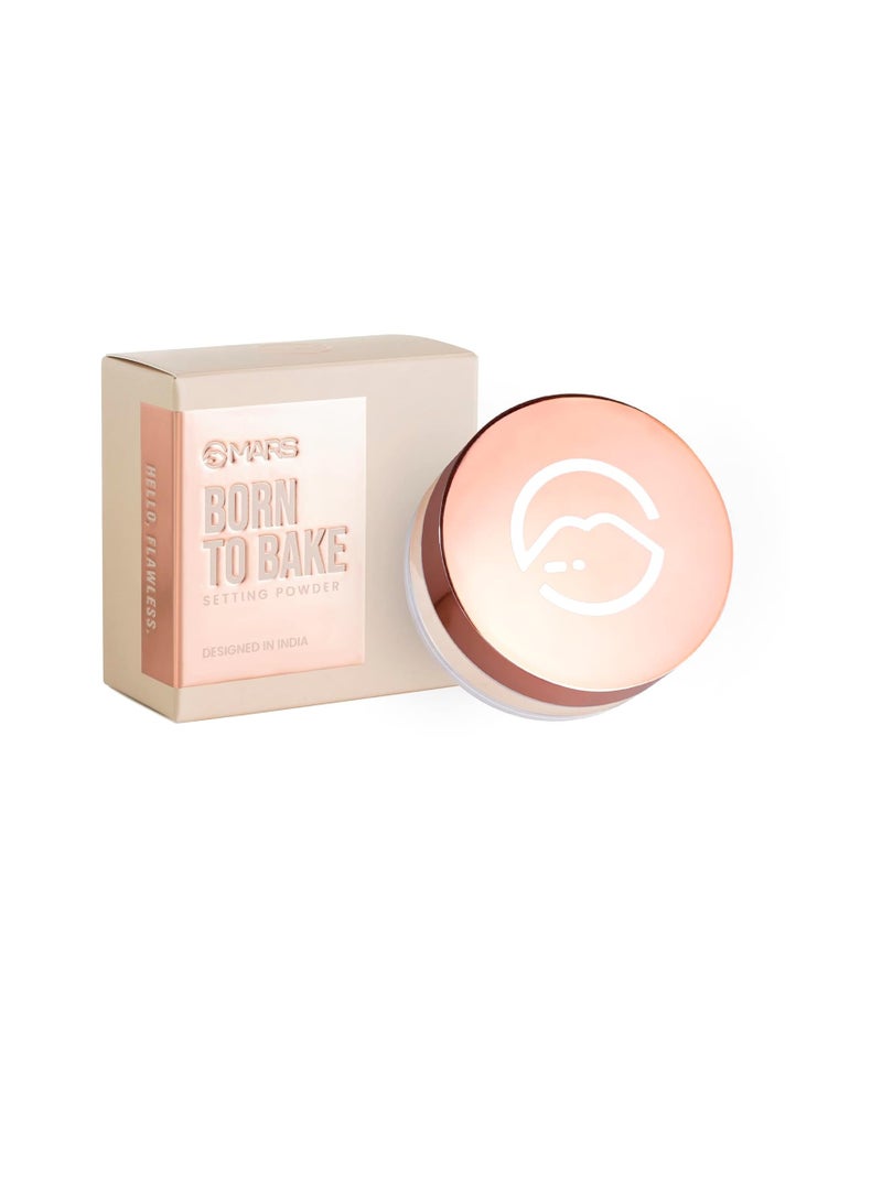 MARS Born To Bake Compact Powder For All Skin Types Long Lasting Setting Powder For Matte Finish   Lightweight Oil and Sweat Control  Banana Pudding  10G  Cream
