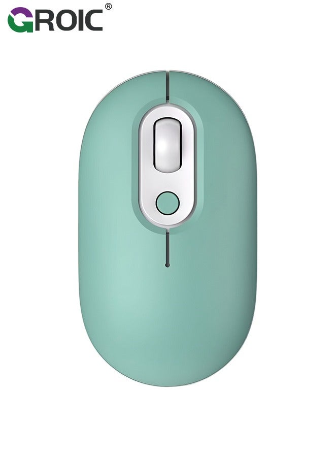 Quiet Click Mouse, Rechargeable Traditional Mouse, Cost-Effective Silent Click Mouse, Silent Computer Touchpad Mouse with Ergonomic Design, Usb Blue Tooth Cordless Computer Mouse for Laptop Chromebook