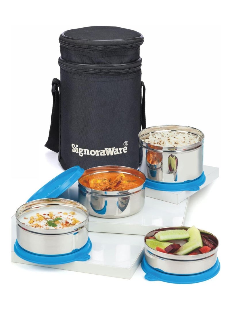 Executive Stainless Steel Lunch Box, Set of 4