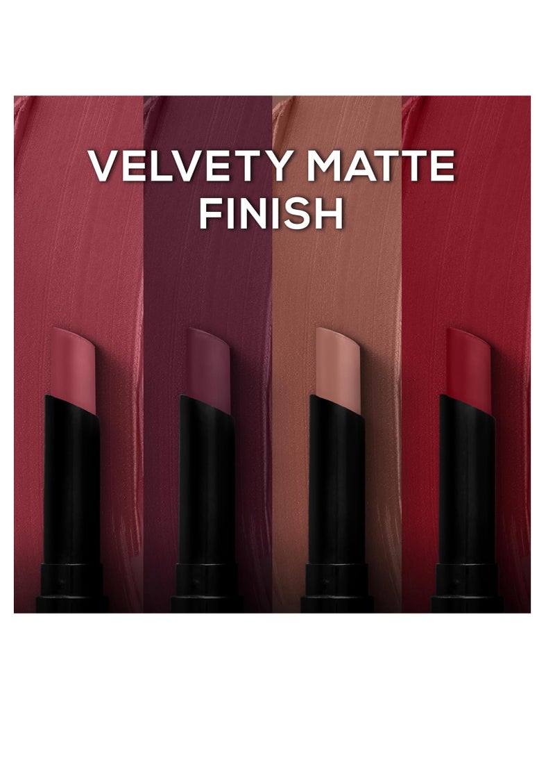 RENNE Very Matte   Pack of 4 Matte Lipsticks   Intense Color Pay Off Full Coverage Long Lasting Weightless Velvety Formula