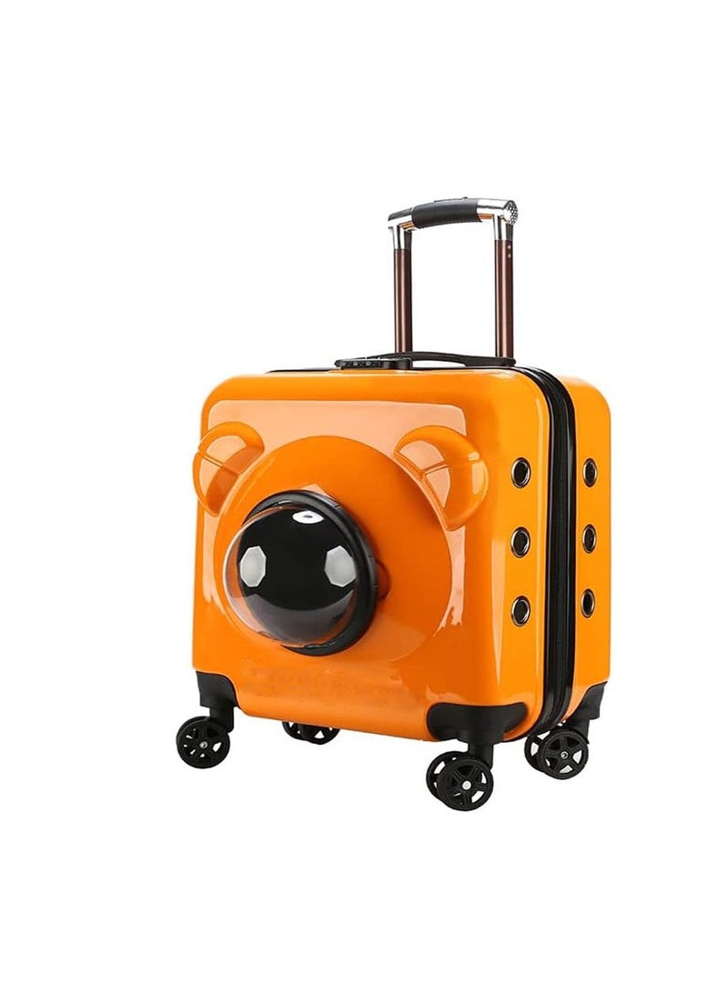 Pet Carrier, Portable Rolling Pet Carrier Cat Carrier Dog Carriers for Dogs Cats   Travel Carrier Bag with Wheels Tie-Rod for Traveling Hiking Camping