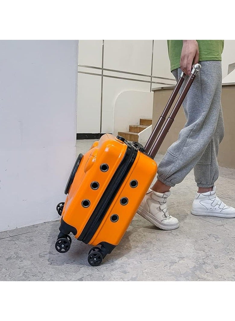 Pet Carrier, Portable Rolling Pet Carrier Cat Carrier Dog Carriers for Dogs Cats   Travel Carrier Bag with Wheels Tie-Rod for Traveling Hiking Camping