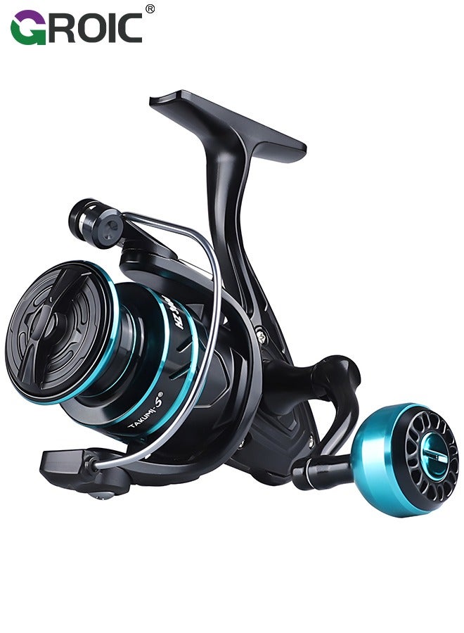 Fishing Reel, Ultra Smooth Powerful Fish Spinning Wheel, Aluminium Alloy Fishing Reels with 22LBs Drag Max, Balanced and Lightweight, Perfect for Freshwater or Saltwater Fishing, HZ-3000