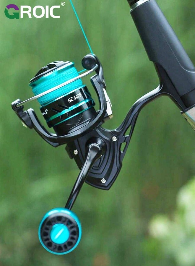 Fishing Reel, Ultra Smooth Powerful Fish Spinning Wheel, Aluminium Alloy Fishing Reels with 22LBs Drag Max, Balanced and Lightweight, Perfect for Freshwater or Saltwater Fishing, HZ-3000