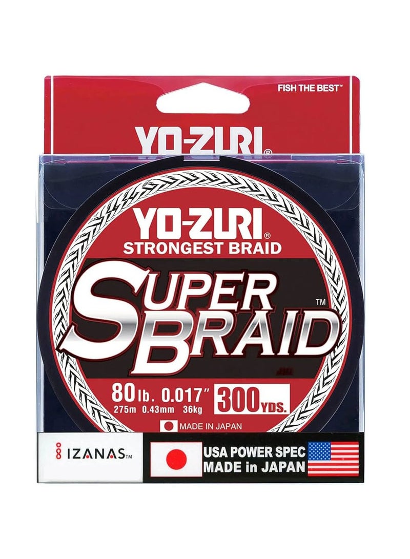 Yo-Zuri Super Braid 80LB Fishing Line 300YDS (0.41 MM)