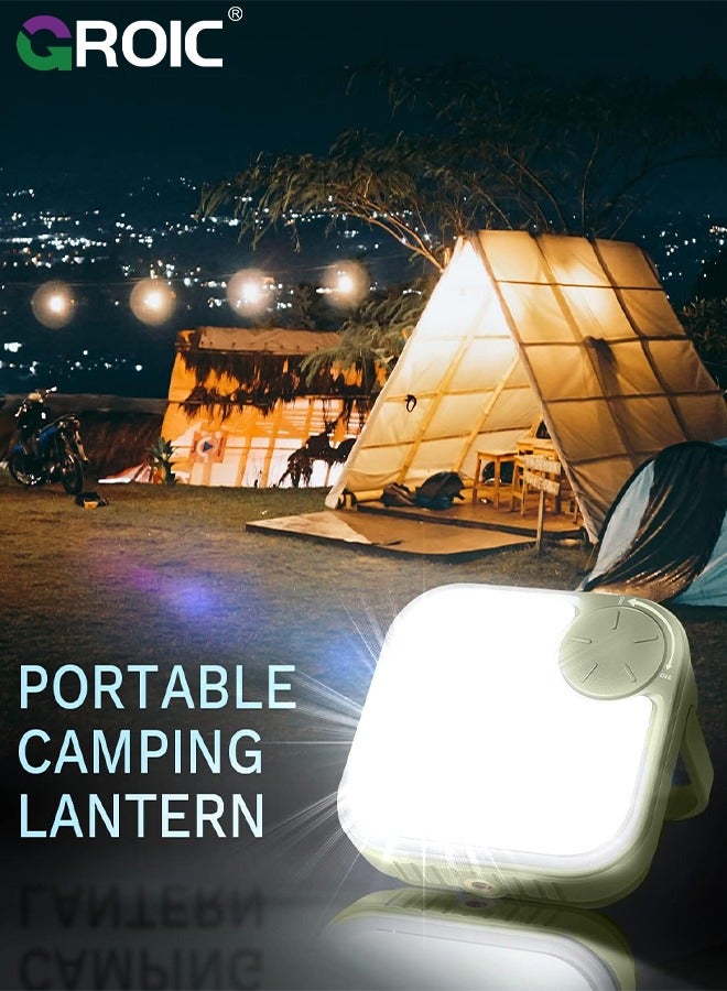 Rechargeable LED Camping Lantern, Solar Camping Lamp, Portable Camping Light , Tent Light for Hiking, Camping, Home, Power Outage, Emergency, Hurricane and Temporary Power Supply