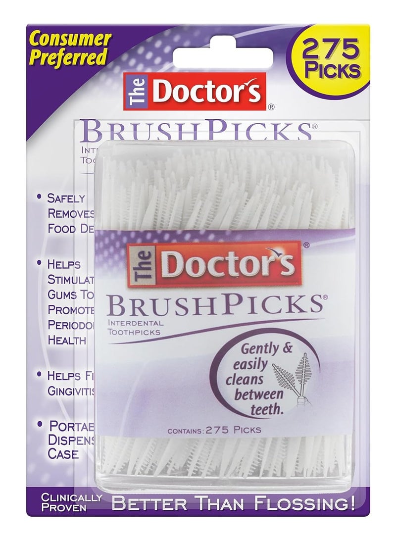 The Doctor's BrushPicks Interdental Toothpicks, 275 Picks