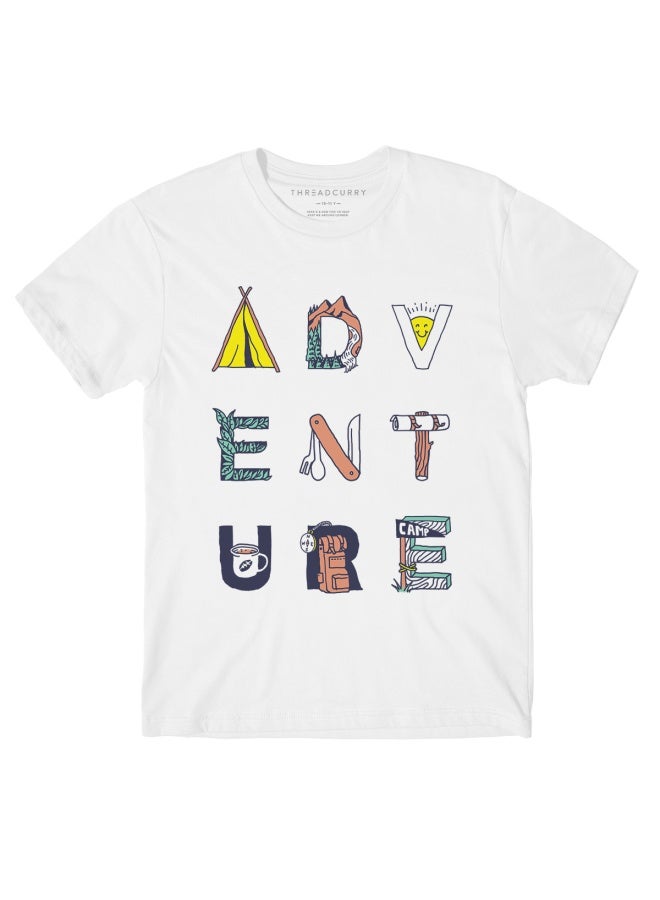 THREADCURRY Only Adventure Moto Racer |  Biking Club Graphic Printed Tshirt for Boys
