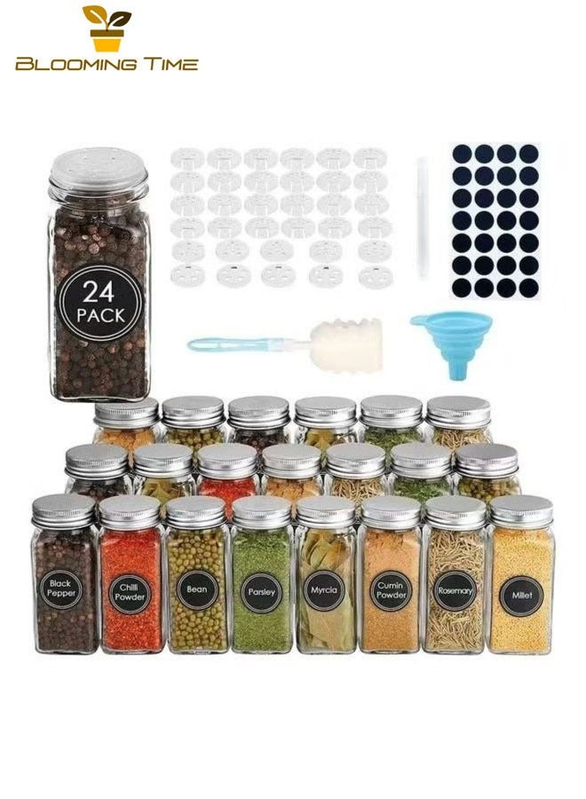 24-piece glass seasoning jar set multicolor 10.5x4.3cm
