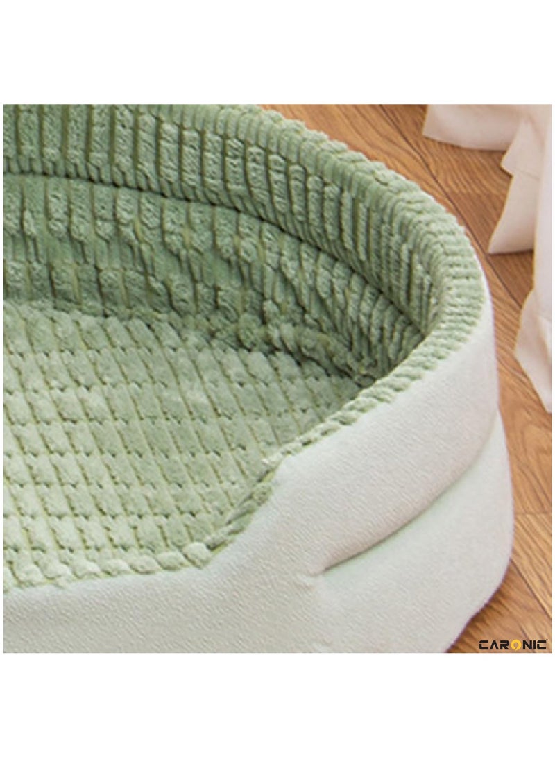 Pet Bed Soft Comfortable Modern Pets Bed With Slip Resistant Bottom Washable Dogs And Cat Bed Green