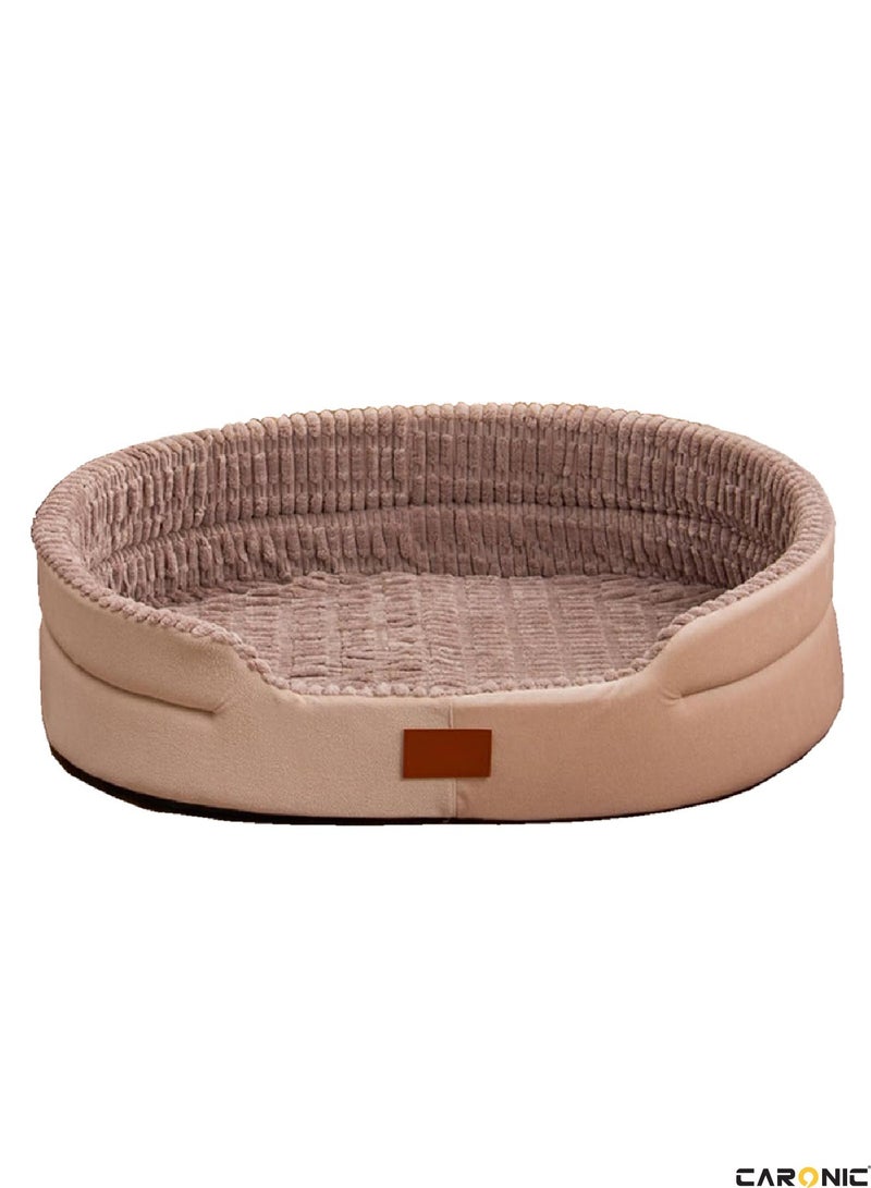 Pet Bed Soft Comfortable Modern Pets Bed With Slip Resistant Bottom Washable Dogs And Cat Bed Brown
