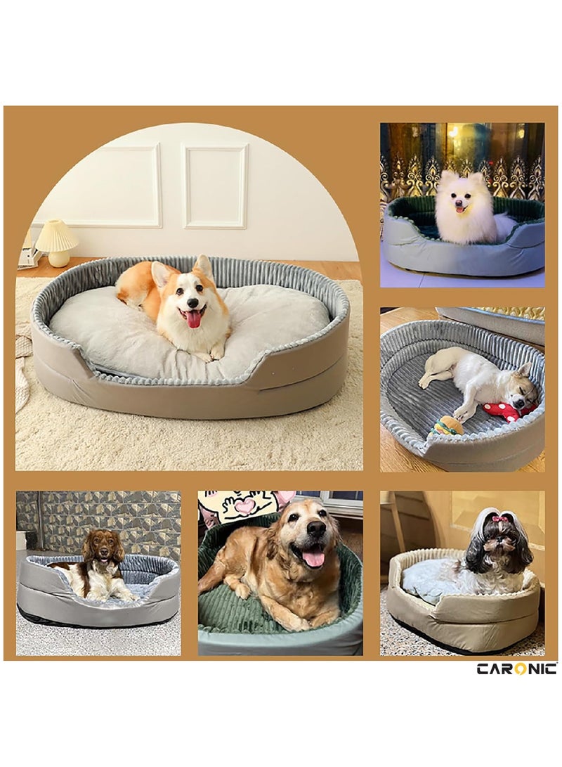 Pet Bed Soft Comfortable Modern Pets Bed With Slip Resistant Bottom Washable Dogs And Cat Bed Brown