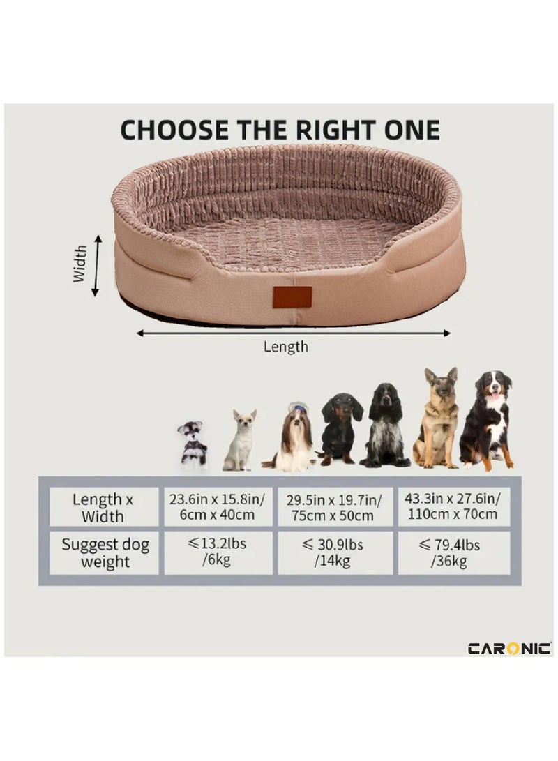 Pet Bed Soft Comfortable Modern Pets Bed With Slip Resistant Bottom Washable Dogs And Cat Bed Brown