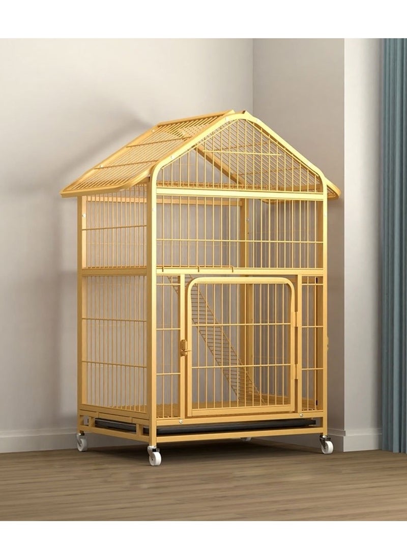 Cat cage Playpen Box Pet Dog Cages Enclosure Adjustable with Leak Proof Pan and Locking Wheels