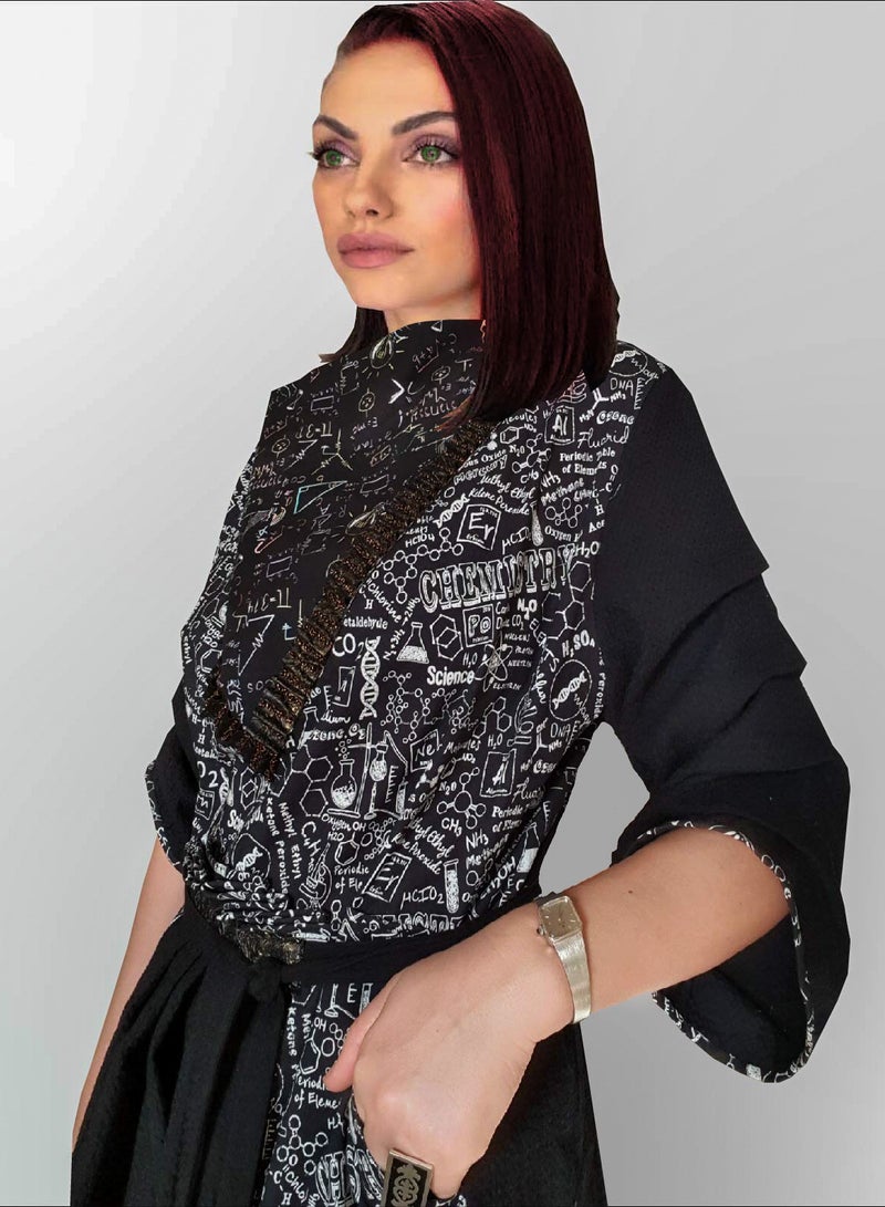 Cotton cowl neck dress