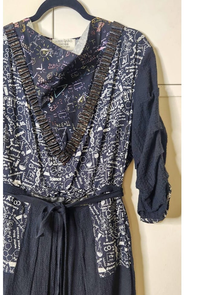 Cotton cowl neck dress