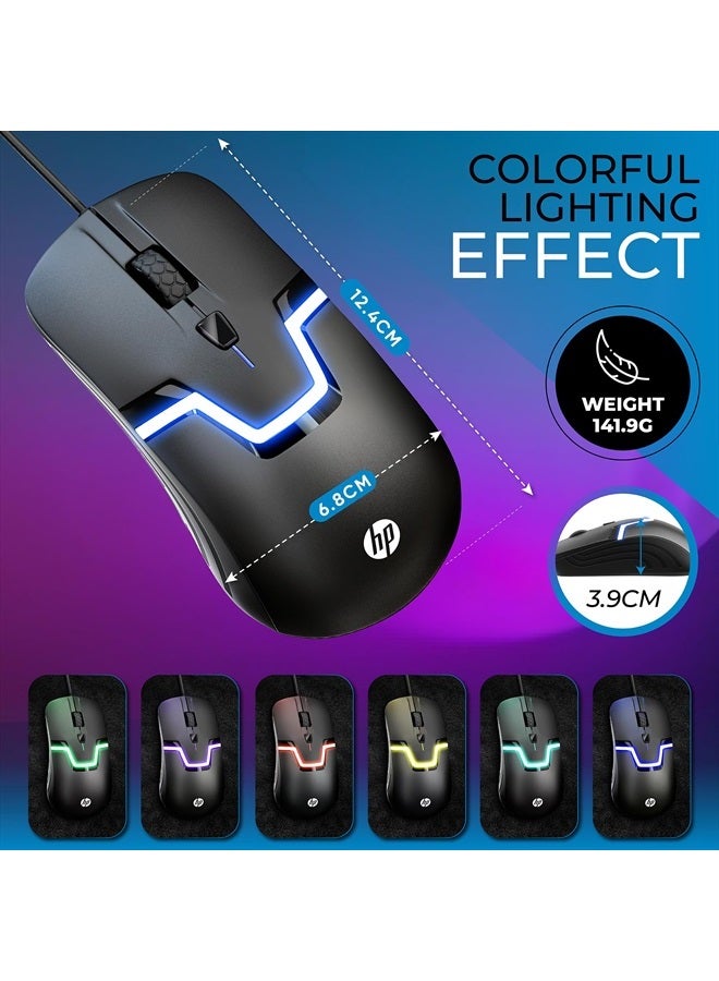 Wired RGB Gaming Mouse High Performance Mouse with Optical Sensor, 3 Buttons, 7 Color LED for Computer Notebook Laptop Office PC Home