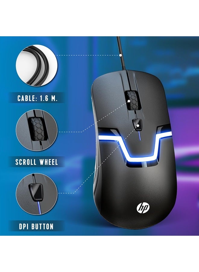 Wired RGB Gaming Mouse High Performance Mouse with Optical Sensor, 3 Buttons, 7 Color LED for Computer Notebook Laptop Office PC Home