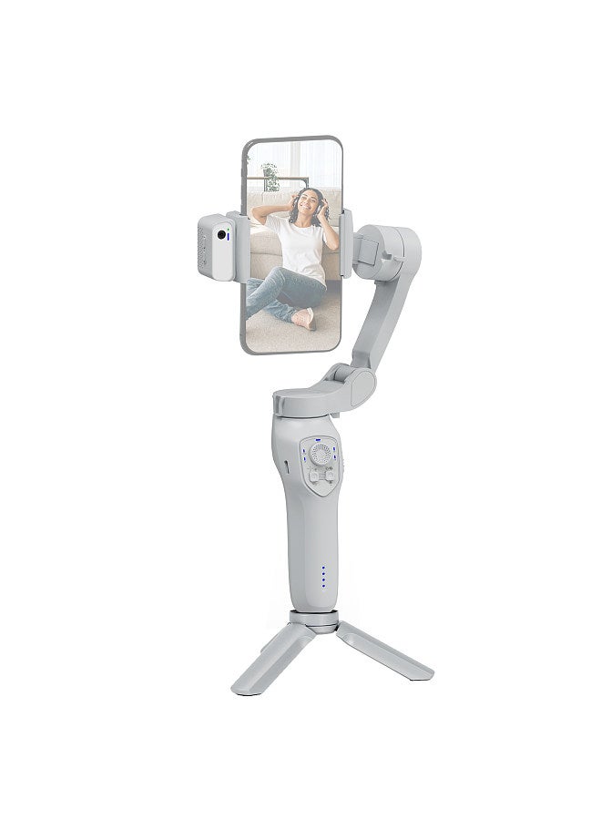 3-Axis Stabilizer Gimbal Stabilizer for Smartphone 0.28g/0.61lbs Payload Anti-shaking Support Gestures Control BT Connection with AI Vision Sensor & Fill Light Module Replacement