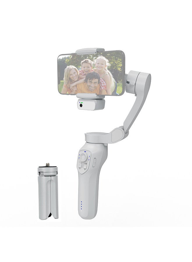 3-Axis Stabilizer Gimbal Stabilizer for Smartphone 0.28g/0.61lbs Payload Anti-shaking Support Gestures Control BT Connection with AI Vision Sensor & Fill Light Module Replacement