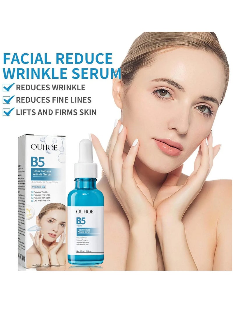 B5 Peptides Serum For Face, Anti Wrinkle Serum With Vitamin B5, Whitening Moisturizing Anti Aging Serum For Fine Lines And Wrinkles, Plant Extract Skin Deep Moisturizing Face Essence