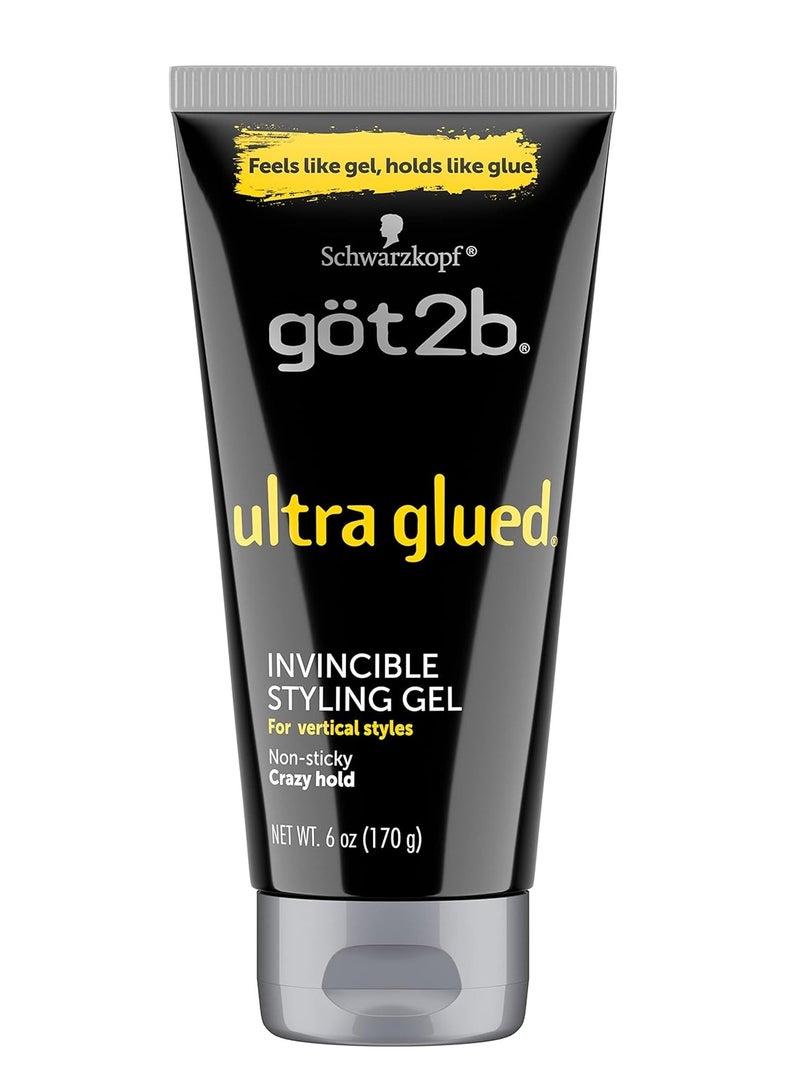 Got2B Ultra Glued Invincible Styling Gel 2 - 6 oz tubes + 1 Travel 1.25 oz tube