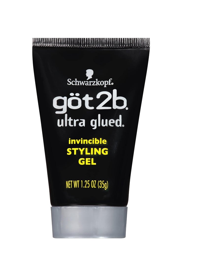 Got2B Ultra Glued Invincible Styling Gel 2 - 6 oz tubes + 1 Travel 1.25 oz tube