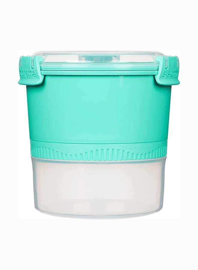 Sistema Lunch Bag To Go, is Stackable and Portable, keeps your lunch warm/Cool, Lead free, Food Safe, made with high quality material. Teal