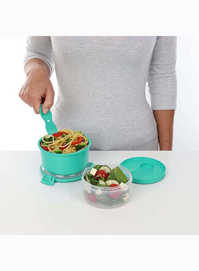 Sistema Lunch Bag To Go, is Stackable and Portable, keeps your lunch warm/Cool, Lead free, Food Safe, made with high quality material. Teal