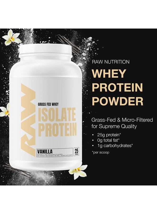 Whey Isolate Protein Powder, Vanilla (CBUM Itholate) - 100% Grass-Fed Sports Nutrition Powder for Muscle Growth & Recovery - Low-Fat, Low Carb, Naturally Flavored - 25 Servings