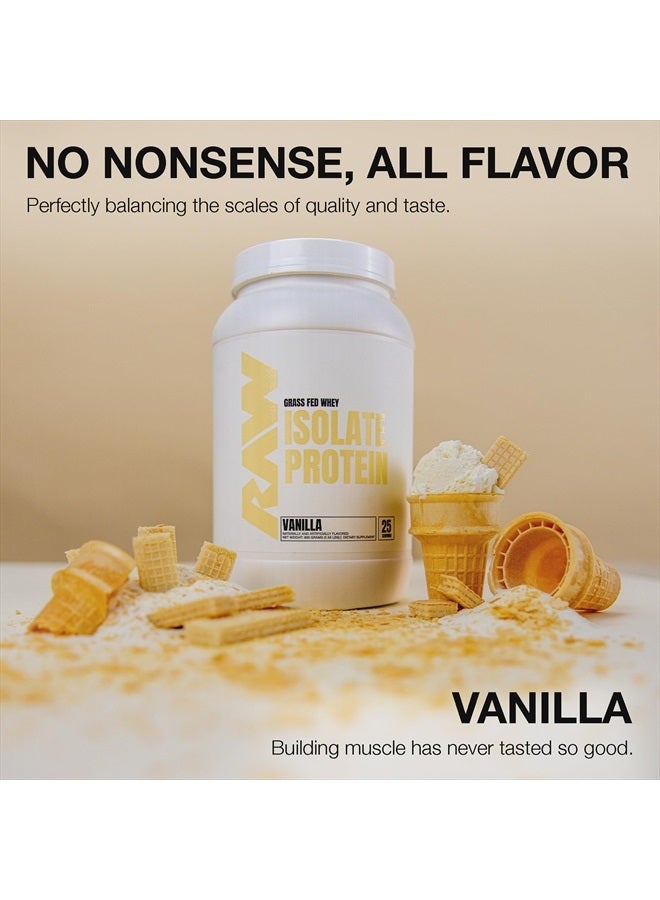 Whey Isolate Protein Powder, Vanilla (CBUM Itholate) - 100% Grass-Fed Sports Nutrition Powder for Muscle Growth & Recovery - Low-Fat, Low Carb, Naturally Flavored - 25 Servings