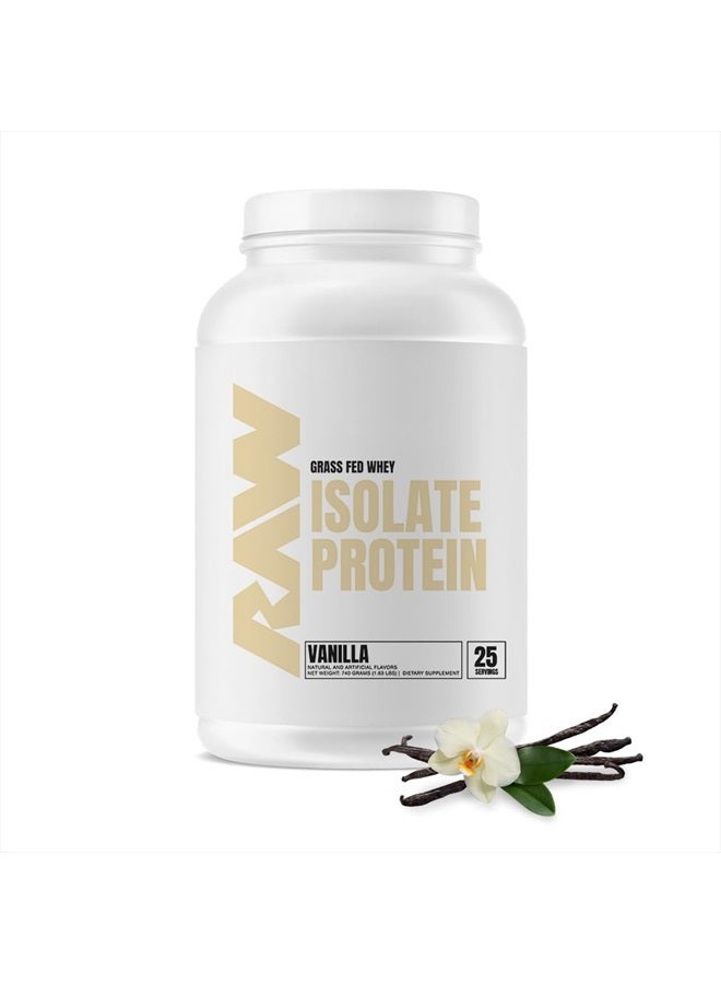 Whey Isolate Protein Powder, Vanilla (CBUM Itholate) - 100% Grass-Fed Sports Nutrition Powder for Muscle Growth & Recovery - Low-Fat, Low Carb, Naturally Flavored - 25 Servings