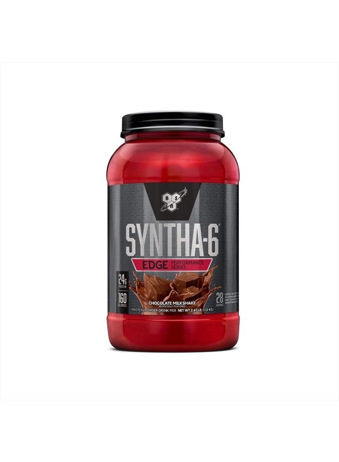 SYNTHA-6 Edge Protein Powder, Chocolate Protein Powder with Hydrolyzed Whey, Micellar Casein, Milk Protein Isolate, Low Sugar, 24g Protein, Chocolate Milkshake, 28 Servings