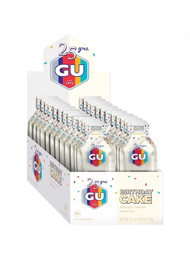 Energy Original Sports Nutrition Energy Gel, Vegan, Gluten-Free, Kosher, and Dairy-Free On-the-Go Energy for Any Workout, 24-Count, Birthday Cake
