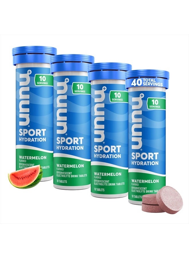 Sport Electrolyte Tablets for Proactive Hydration, Watermelon, 4 Pack (40 Servings)