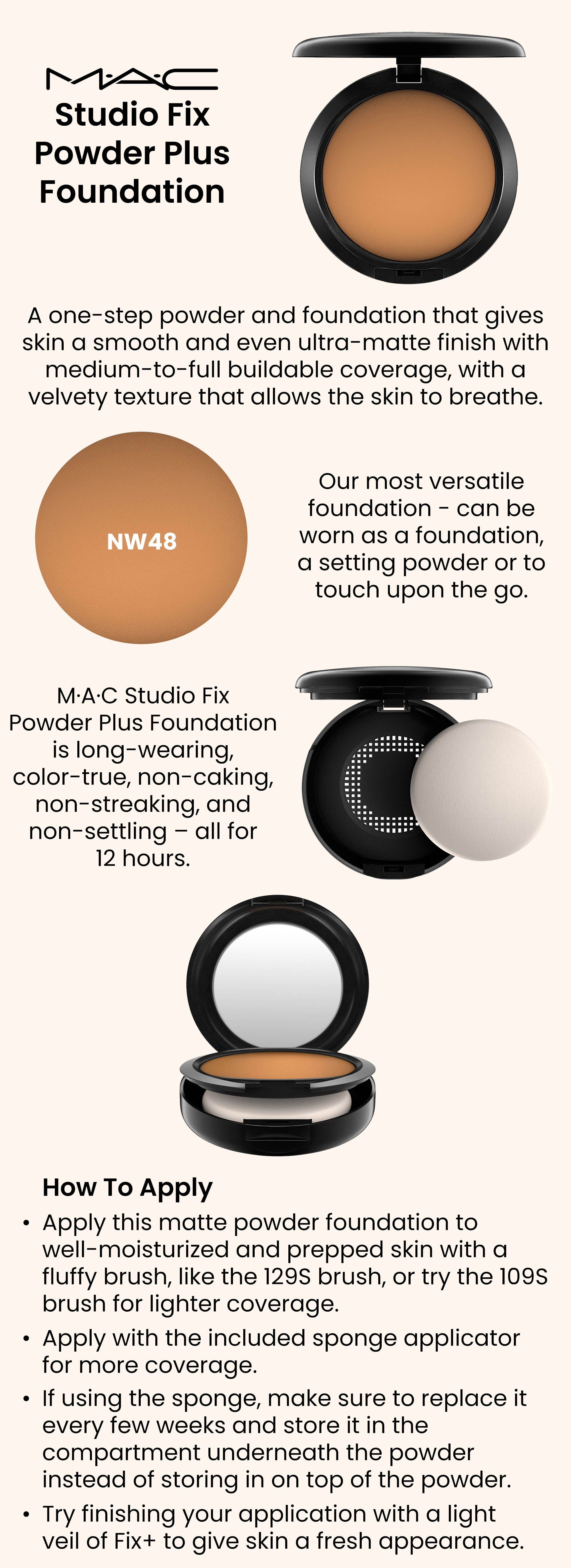 NW48 Studio Fix Powder Plus Foundation Brown