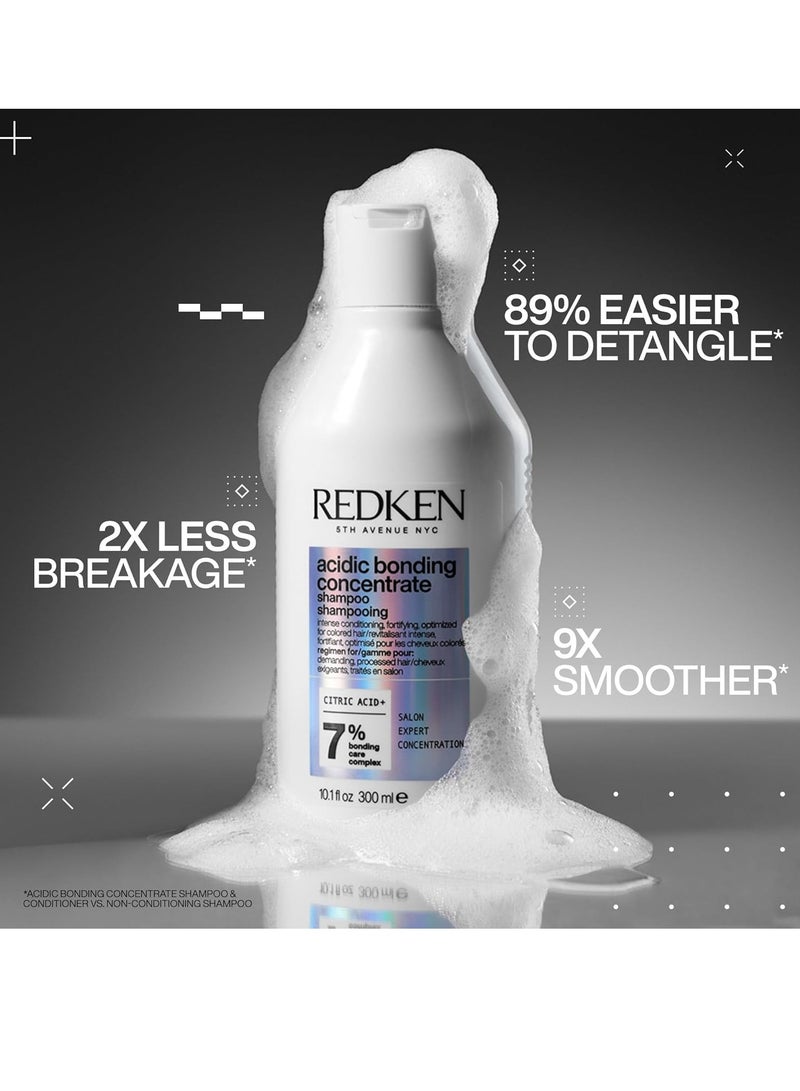 Redken Bonding Shampoo for Damaged Hair Repair | Strengthens and Repairs Weak and Brittle Hair | Acidic Bonding Concentrate | Safe for Color-Treated Hair | For All Hair Types