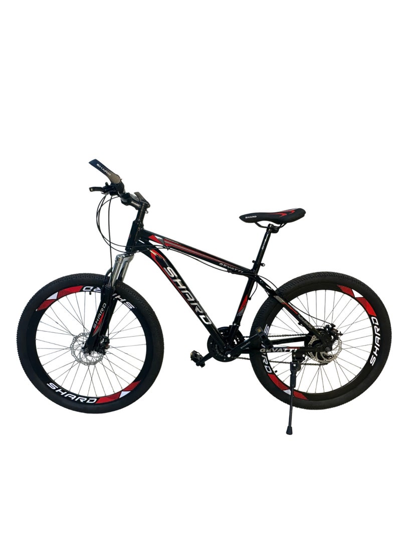 Mountain bike, 29 inches, 21 speed, frame Carbon Steel, White/Blue, Dual Dic Brake, Front Suspension