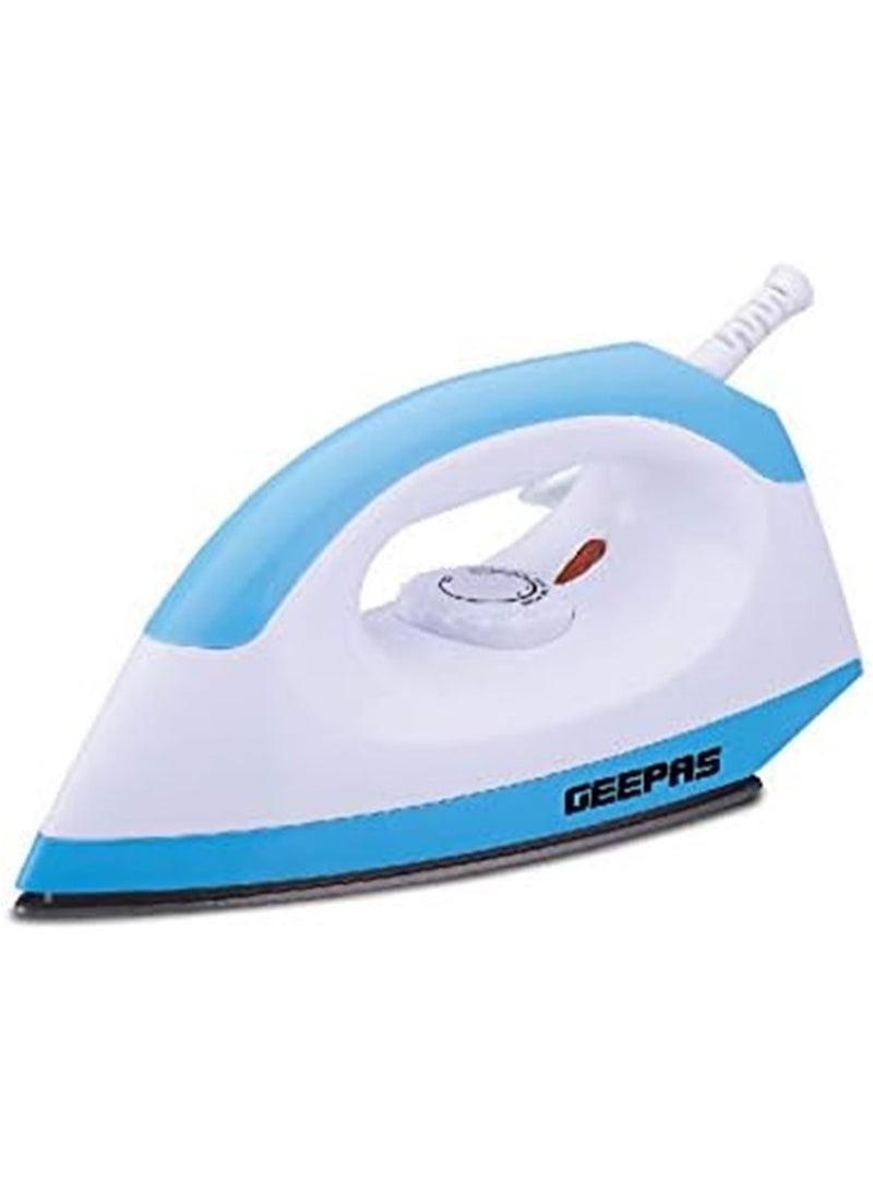 Dry Iron - Non-Stick Coating Plate & Adjustable Thermostat Control | Indicator Light With ABS Material 1200 W GDI7782 Blue