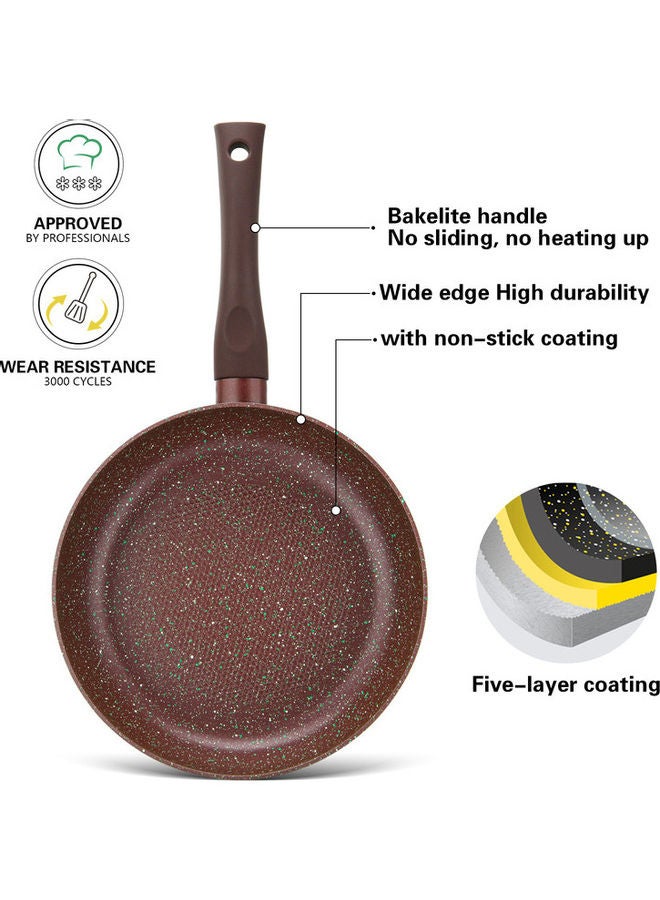 Non Stick Deep Frying Pan Brown 26x7cm