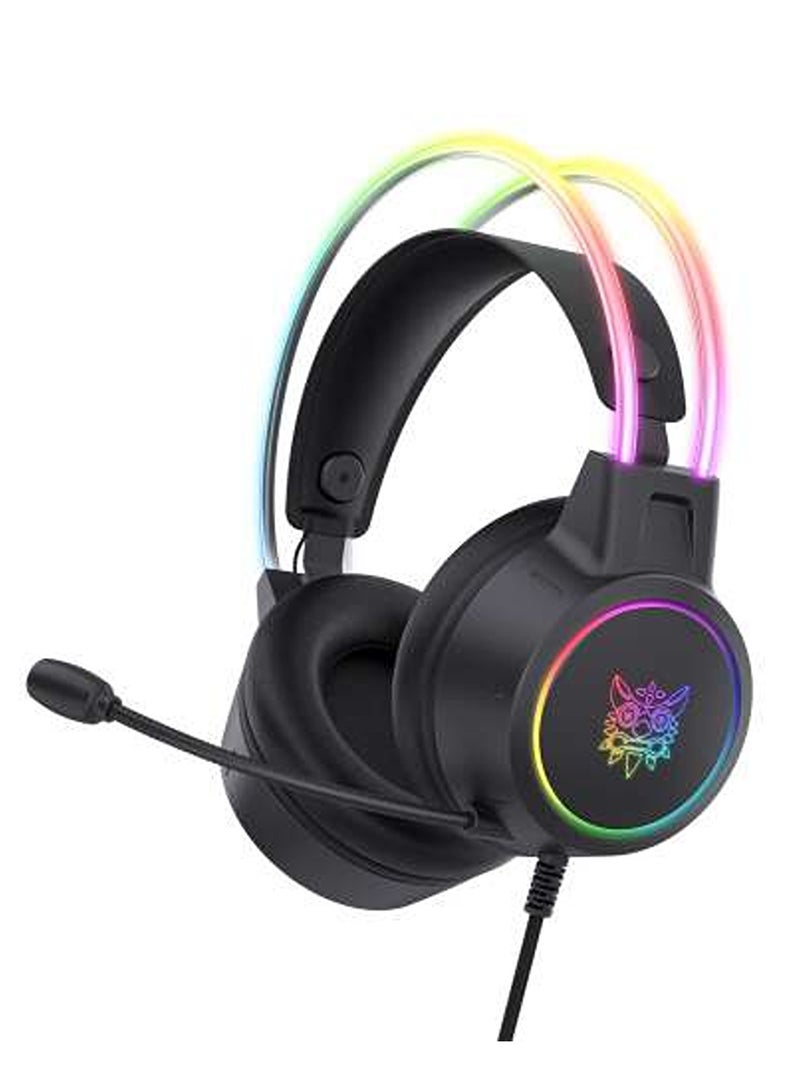 Onikuma X15 PRO RGB Gaming Headphones With Mic And LED Light
